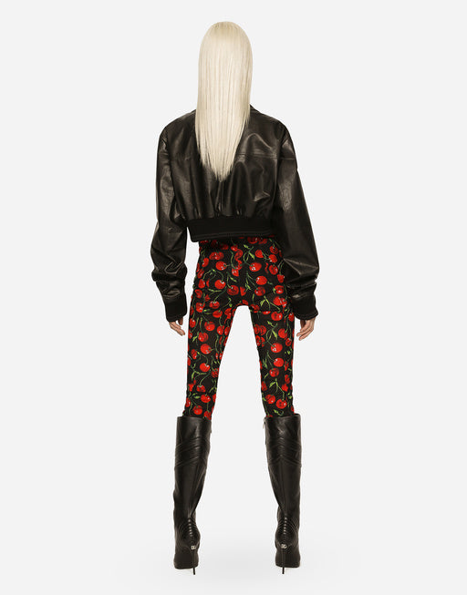 CHERRY-PRINT MARQUISETTE SHAPER PANTS