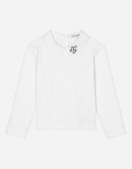 JERSEY T-SHIRT WITH DG LOGO EMBROIDERY
