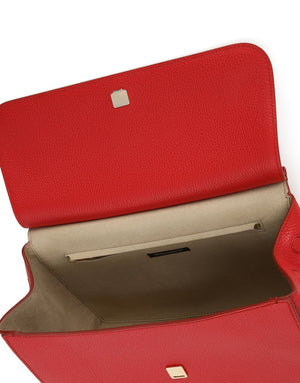 HANDBAG IN DRUMMED CALF LEATHER