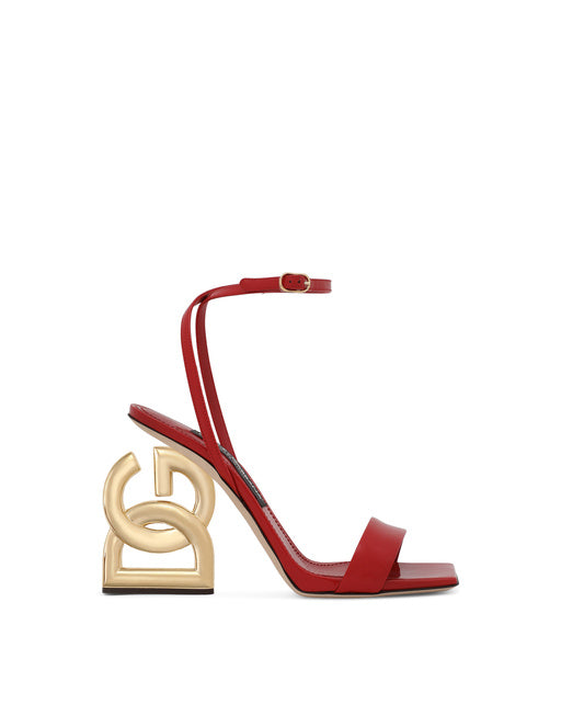PATENT LEATHER SANDALS WITH 3.5 HEEL