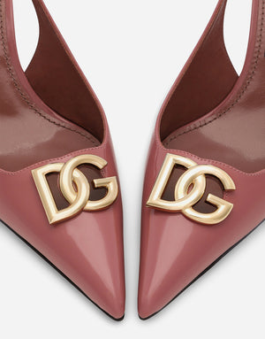 POLISHED CALFSKIN SLINGBACKS