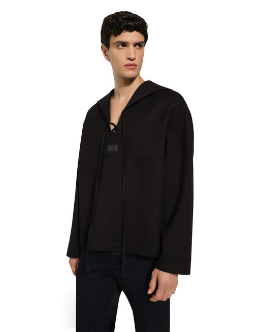 SAILOR-STYLE CAPE BLOUSE WITH TAG