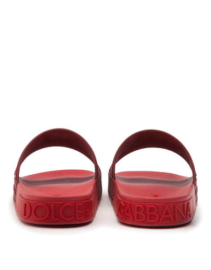 RUBBER BEACHWEAR SLIDES WITH DG LOGO