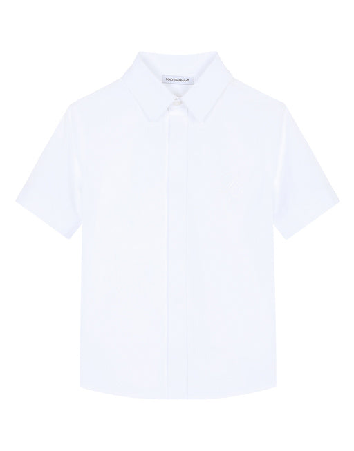 POPLIN SHIRT WITH DG EMBELLISHMENT