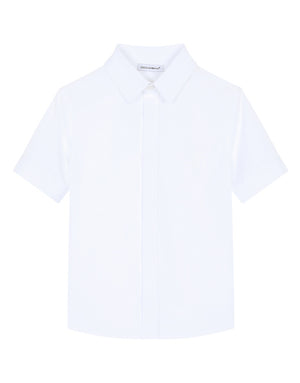 POPLIN SHIRT WITH DG EMBELLISHMENT