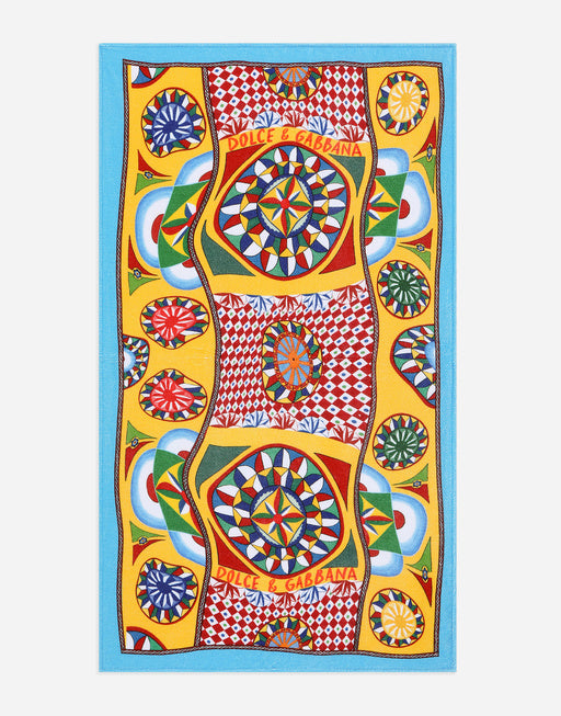 CARRETTO-PRINT TERRY BEACH TOWEL (140X80)
