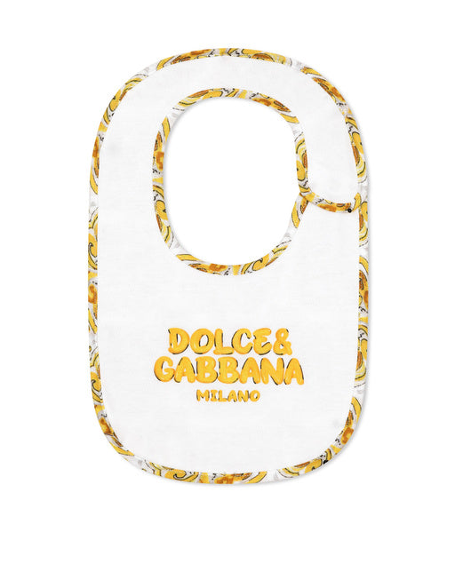 2-BIB GIFT SET IN YELLOW MAJOLICA-PRINT JERSEY