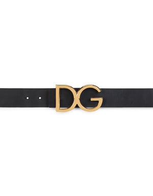 LEATHER BELT WITH DG LOGO