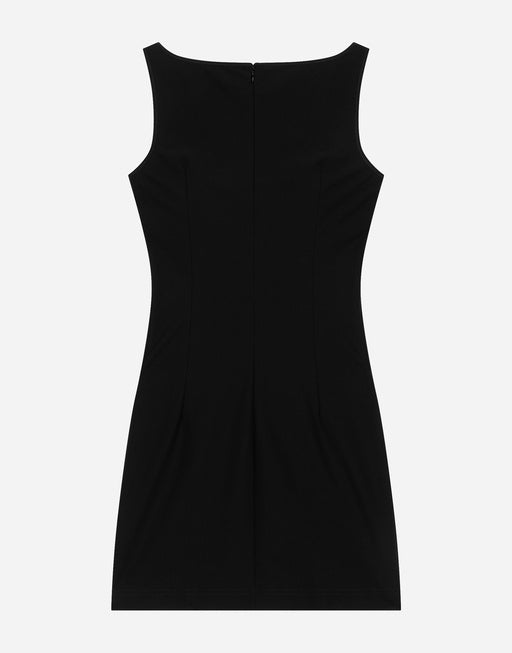 SPANDEX JERSEY MINI DRESS WITH DGVIB3 DETAIL