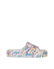 BEACHWEAR SLIDERS WITH COLOR SPLASH PRINT