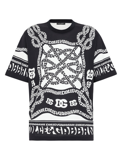 SHORT-SLEEVED MARINA-PRINT T-SHIRT