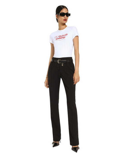 JERSEY T-SHIRT WITH DOLCE&GABBANA PRINT
