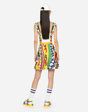 SHORT CARRETTO-PRINT CHARMEUSE BUSTIER DRESS