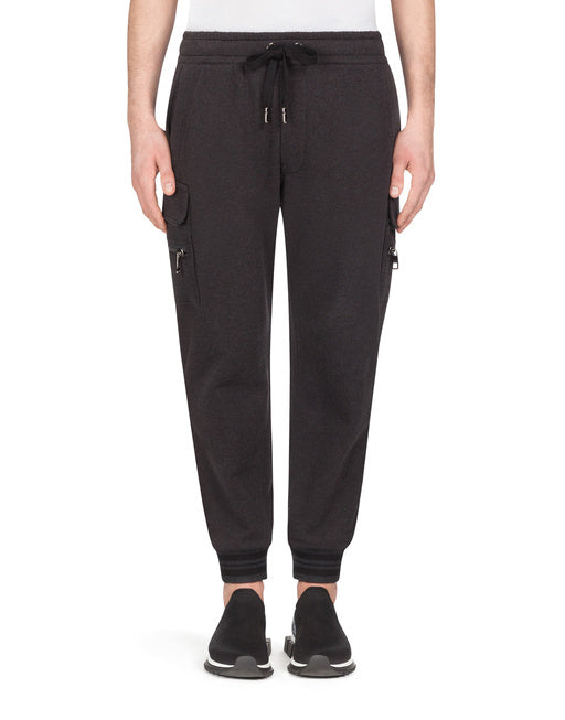 JERSEY JOGGING PANTS WITH BRANDED PLATE