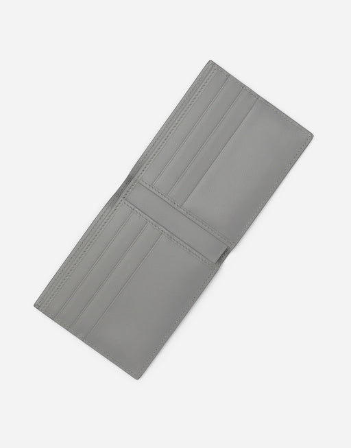 CALFSKIN BIFOLD WALLET WITH RAISED LOGO