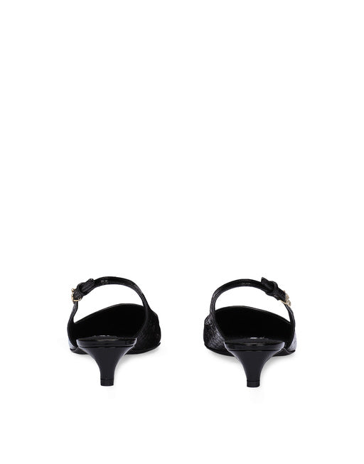 CROCODILE-PRINT CALFSKIN SLINGBACKS