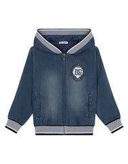 JERSEY DENIM HOODIE