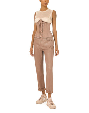JACQUARD TULLE TANK TOP