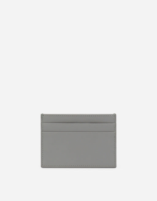 CALFSKIN CARD HOLDER WITH RAISED LOGO