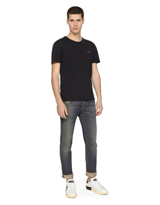 LIGHT BLUE WASH SKINNY STRETCH JEANS