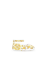 PRINTED NAPPA LEATHER BALLET FLATS