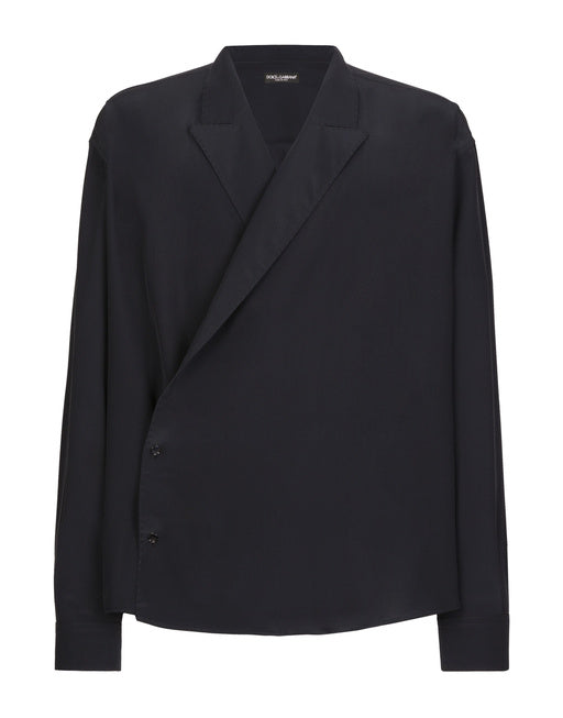 OVERSIZE SILK CREPE DE CHINE SHIRT