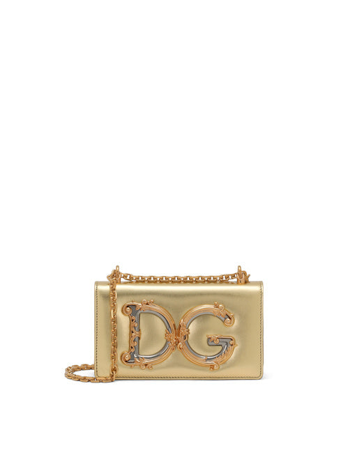 DG GIRLS PHONE BAG IN NAPPA MORDORE LEATHER