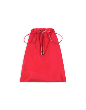 SHORT SWIM TRUNKS WITH BRANDED PLATE