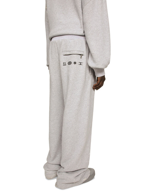 PRINTED JOGGING PANTS WITH SMALL ABRASIONS