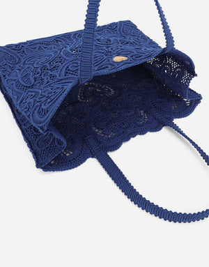 LARGE CORDONETTO LACE SHOPPER