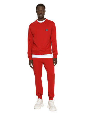 JERSEY SWEATSHIRT WITH BRANDED TAG