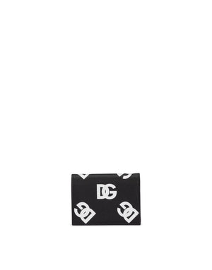 CALFSKIN CARD HOLDER WITH ALL-OVER DG PRINT