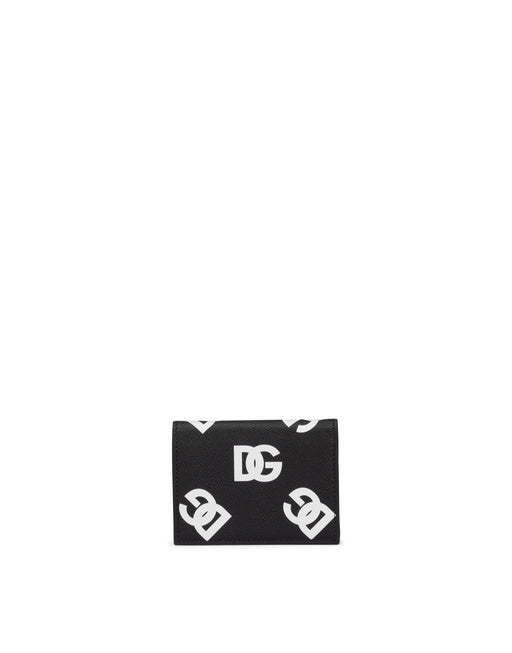 CALFSKIN CARD HOLDER WITH ALL-OVER DG PRINT