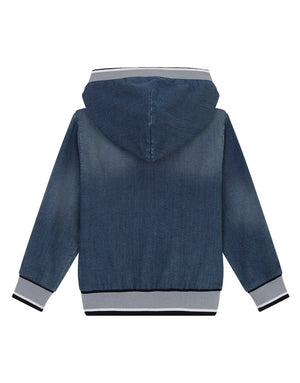 JERSEY DENIM HOODIE