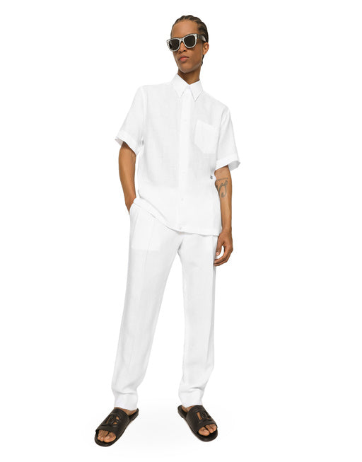 LINEN HAWAIIAN SHIRT WITH DG HARDWARE