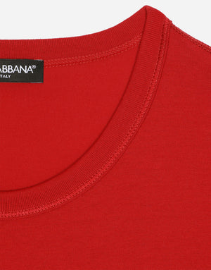 COTTON T-SHIRT WITH BRANDED TAG