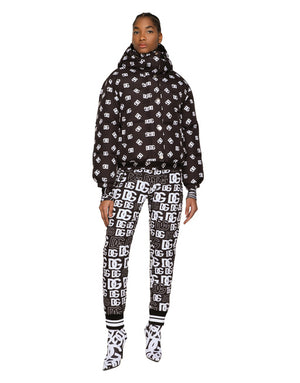 NYLON DOWN JACKET WITH ALL-OVER DG LOGO PRINT