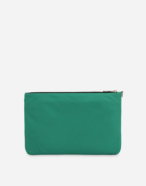 NYLON POUCH WITH RUBBERIZED LOGO