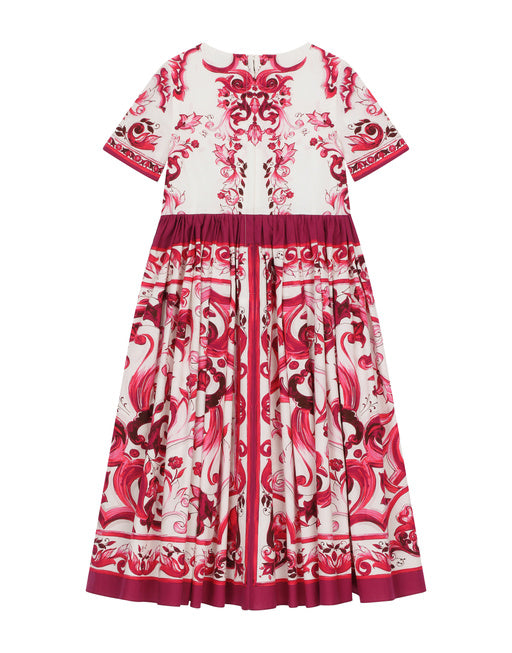 POPLIN DRESS WITH YELLOW MAJOLICA PRINT