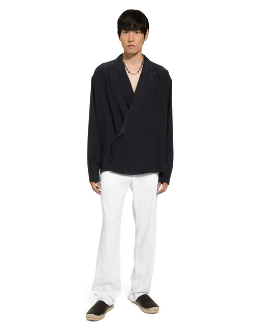 OVERSIZE SILK CREPE DE CHINE SHIRT