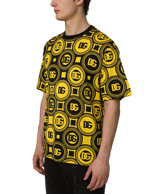 COTTON T-SHIRT WITH DG LOGO PRINT