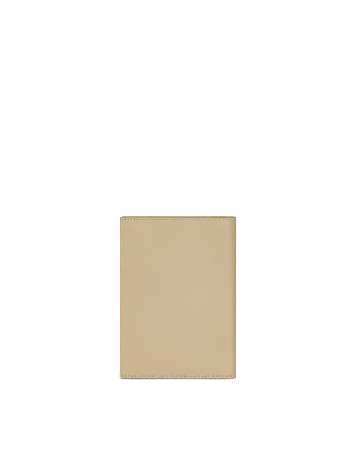 CALFSKIN PASSPORT HOLDER WITH LOGO