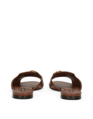 CALFSKIN SLIDERS WITH DG LOGO