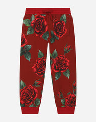 JERSEY JOGGING PANTS WITH ROSE PRINT