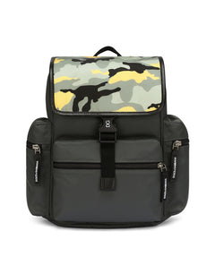 NYLON BACKPACK WITH CAMOUFLAGE PRINT