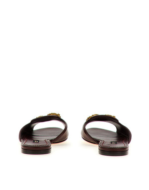 CALFSKIN SLIDERS WITH DG LOGO
