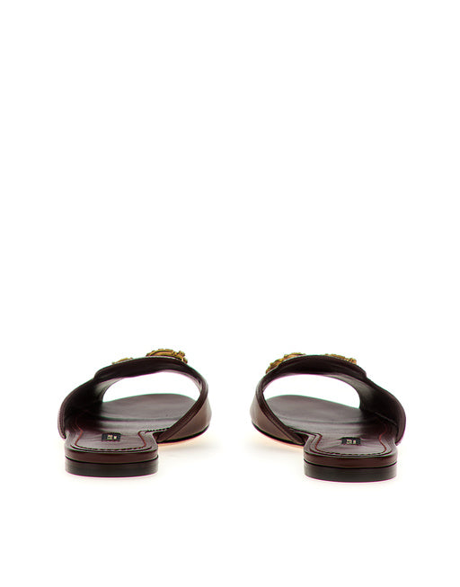 CALFSKIN SLIDERS WITH DG LOGO