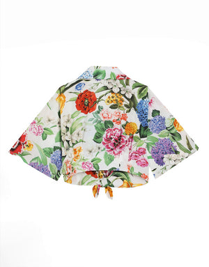 FLORAL-PRINT POPLIN SHIRT