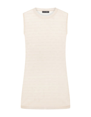 JACQUARD TULLE TANK TOP