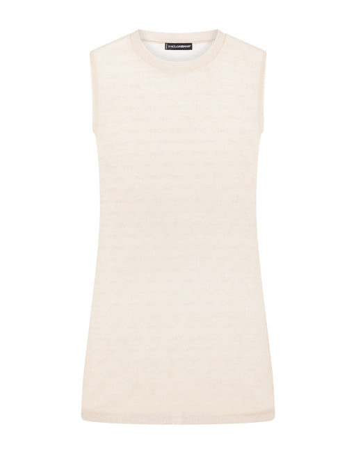 JACQUARD TULLE TANK TOP